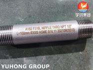 ASTM A182 F316L CL3000 de aço inoxidável rosqueou o encaixe para a aplicação de alta pressão