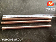 CuNi 90/10 de tipo tubo de cobre Finned da forma de tubo de aleta do permutador de calor