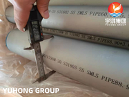 Tubulação sem emenda de aço do duplex de ASTM A790 UNS 31803 para a polpa e a fabricação de papel