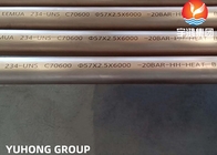 Tubulação de cobre sem emenda/tubo de ASME A234 SB111/B111M Copper Nickel Alloy C70600 C70620 C70800 C71500 C72200 C68700