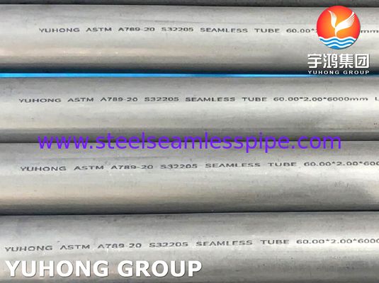 ASTM A789 UNS S32205 Tubos duplex sem costura de aço para indústria química