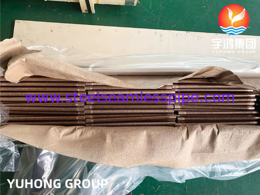 Tubos de liga de cobre - tipo de barbatana baixa, B111 C70600 O61 cu70/ni30 Liga de cobre para arrefecedor de ar
