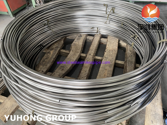 Tubos de bobina de aço inoxidável brilhante, ASTM A213 / A269 SS304 / SS316L