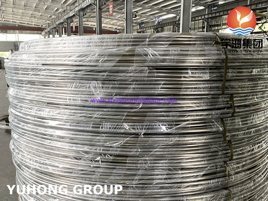 Tubos de bobina de aço inoxidável brilhante, ASTM A213 / A269 SS304 / SS316L