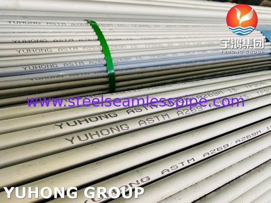 ASTM A269 TP304L Tubos sem costura de aço inoxidável emaranhados aquecidos para trocador de calor com teste PMI