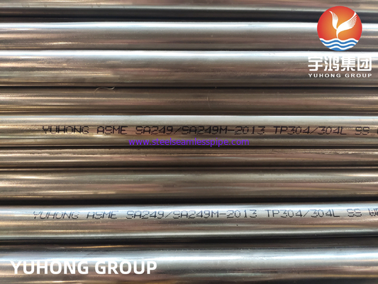 ASME SA249 TP304 304L SUS304 1.4301 Tubos soldados para condensadores de caldeiras