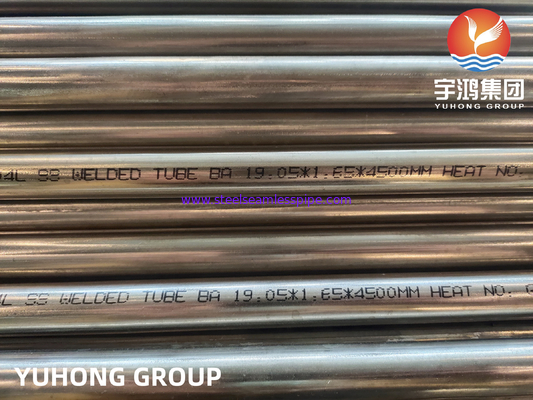 ASME SA249 TP304 304L SUS304 1.4301 Tubos soldados para condensadores de caldeiras
