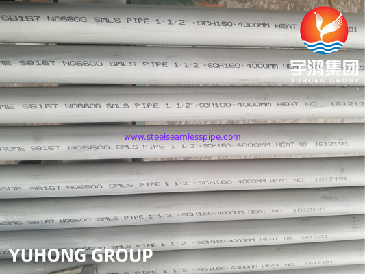 ASTM B167 Inconel 600 N06600 Tubo e tubo sem costura de liga de níquel