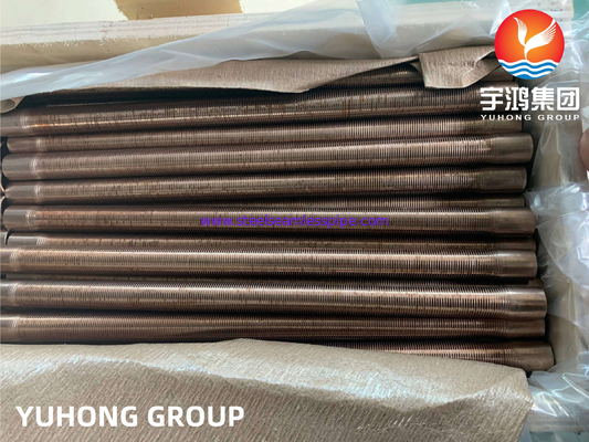 ASTM B111 C70600 Cu-Ni 90/10 Tubos de barbatana baixa para sistemas de aquecimento por condensador