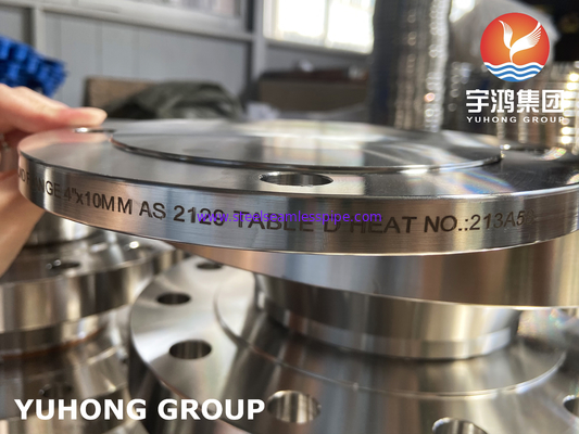 A182 F316L Flanca cega de aço inoxidável, utilizada em sistemas de tubulação sob pressão, B16.5 / AS2129 TABELA D
