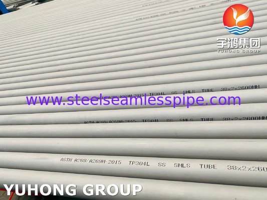 Tubo de Aço Inoxidável Austenítico ASTM A269 TP304L, Usado Para Serviço Geral Resistente à Corrosão