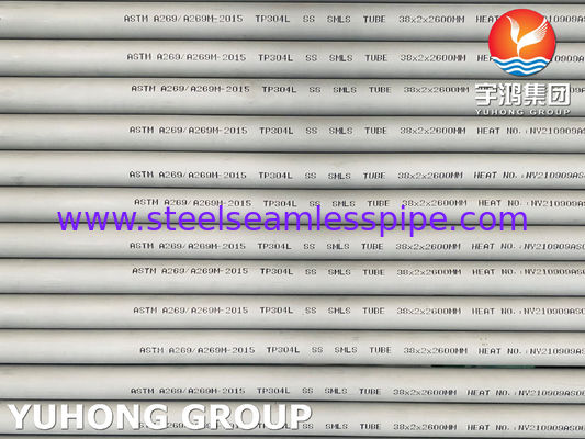 Tubo de Aço Inoxidável Austenítico ASTM A269 TP304L, Usado Para Serviço Geral Resistente à Corrosão