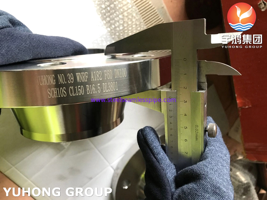 SA182 F60 / UNS S32205 Flange de Aço Duplex Forjado, Pescoço para Solda RF Face ANSI B16.5, para equipamentos de tratamento de águas residuais