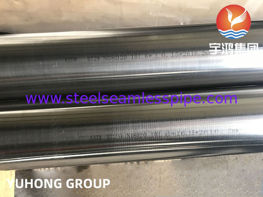 Do tubo sem emenda de aço inoxidável do cambista de ASTM B729 NO8020 óleo químico PipeHeat