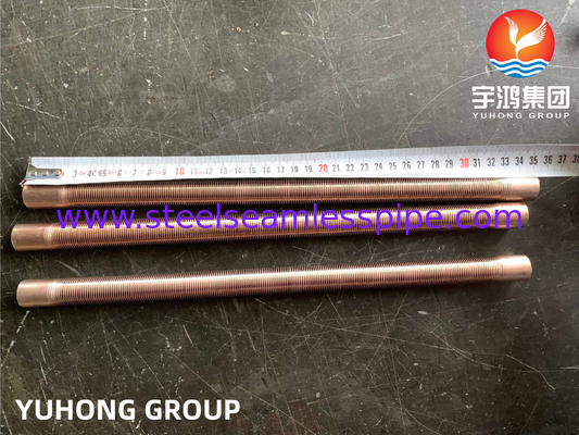 ASTM B111 C70600 O61 Tubos de barbatana baixa Liga de cobre Tubos sem costura Cu Ni 90 / 10 Trocador de calor Tubos de barbatana Aquecedor de ar