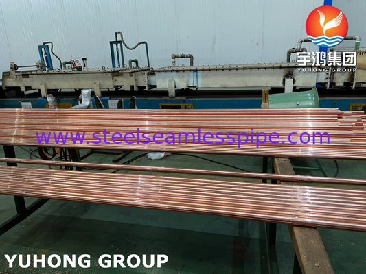 Tubo de trocador de calor sem costura de cobre ASTM B111 C12200