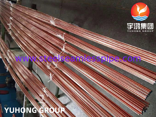 Tubo de trocador de calor sem costura de cobre ASTM B111 C12200