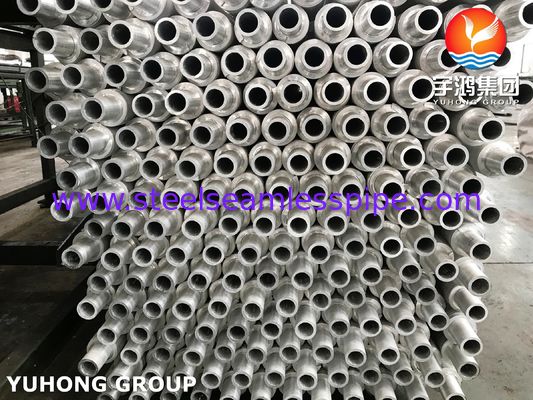 TP304 Tubos de pinça extrudidos de aço inoxidável com pinça de alumínio para economizador