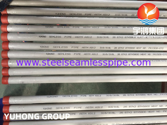 ASTM A312 TP316L Tubo sem costura de aço inoxidável para indústrias petroquímicas