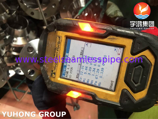 ASTM A182 F60, UNS S32205, 1.4462 Flange de pescoço de solda duplo de aço, face rasada B16.5
