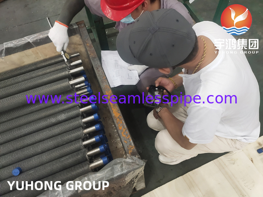 Tubos de borracha de aço inoxidável extrudidos ASME SA249 TP304 Alumínio1060 Radiador Intercambiador de Calor Refrigerador de Ar Aplicação