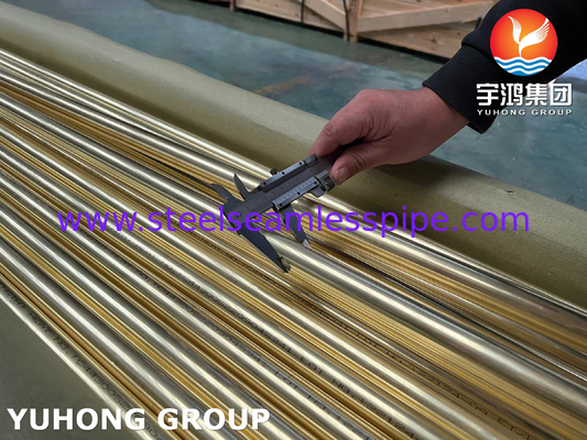 Tubo sem costura de liga de cobre Admiralty Brass Tube ASTM B111 C44300 C71500 C68700 Aplicação de trocador de calor