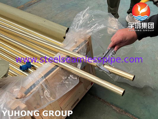 Tubo sem costura de liga de cobre Admiralty Brass Tube ASTM B111 C44300 C71500 C68700 Aplicação de trocador de calor