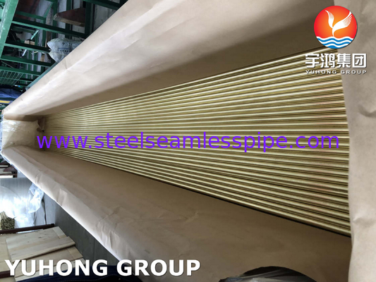 Tubo sem costura de liga de cobre Admiralty Brass Tube ASTM B111 C44300 C71500 C68700 Aplicação de trocador de calor