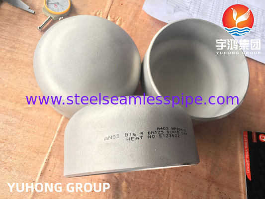 Acessórios de soldadura de traseira, ASTM A403 WP304-S Capas de extremo sem costura de aço inoxidável, ASME B16.9