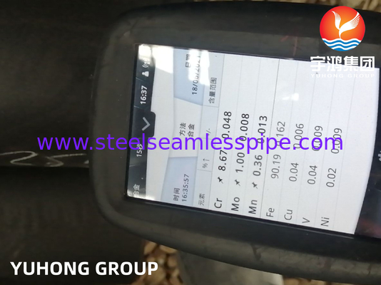 ASTM A335 / ASME SA335 P9 Tubo sem costura de aço ligado com pintura preta
