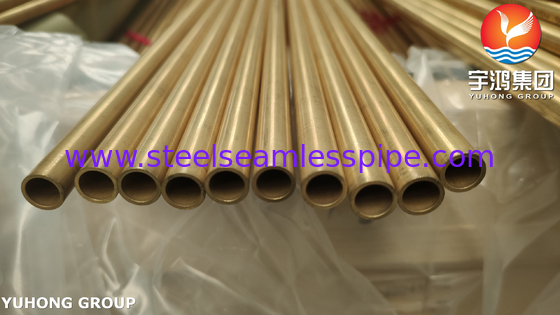 ASME SB111 CuZn20Al2 / CZ110 / UNS C68700 Tubos sem costura de latão de alumínio