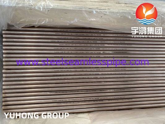 ASME SB111 UNS C70600 CuNi 90/10 Tubo sem costura de liga de cobre e níquel