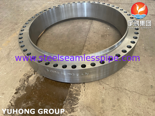 ASTM A105 / A105N Componente de trocador de calor de flange do corpo de aço de carbono forjado