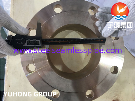 ASTM B151 C70600 Liga de cobre-níquel, flange forjada, braço de soldagem, face elevada B16.5 para tubulação