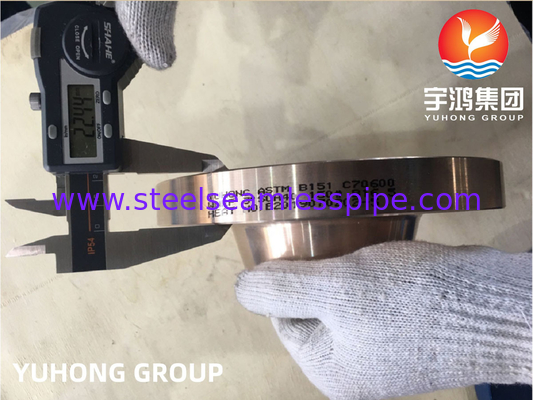 ASTM B151 C70600 Liga de cobre-níquel, flange forjada, braço de soldagem, face elevada B16.5 para tubulação