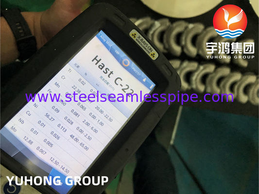 ASTM B366 N06022 Hastelloy C22 Acessórios de aço de liga de cotovelo de 180 graus B16.9