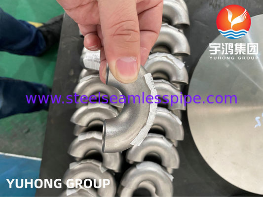 ASTM B366 N06022 Hastelloy C22 Acessórios de aço de liga de cotovelo de 180 graus B16.9