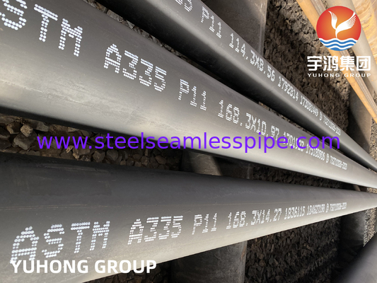 Tubo sem costura de aço ligado ASTM A335, ASME SA335 P5 P9 P11 P12 P22 P91 P92 Para energia de usinas elétricas, caldeiras de fluidos, energia térmica