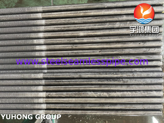 Tubos de barbatana extrudidos, tubos de barbatana baixa de aço carbono ASTM A179 para refrigeradores de ar