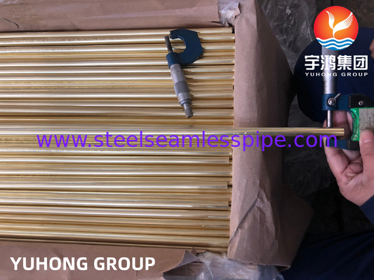 ASTM B111 C44300 Tubo de latão Admiralty sem costura para trocador de calor
