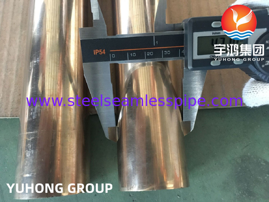 ASTM B466, ASME SB466 C70600 Tubo sem costura de cobre e níquel para trocador de calor