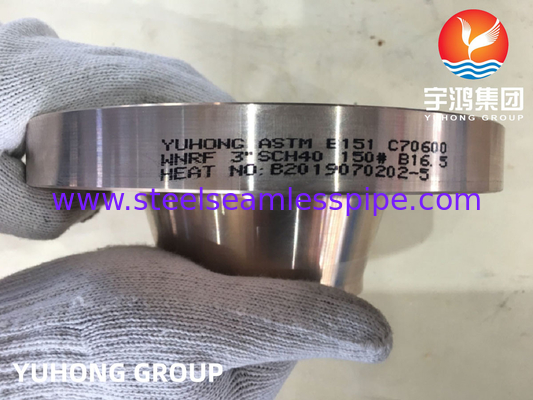 ASTM B151 C70600 1-1/4" SCH40 #150 WN Flangeiras de cobre e níquel ASME B16.5