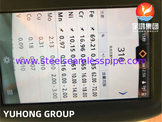 ASTM A269 TP316 TP316L Tubo de aço inoxidável austenítico enrolado para indústria do petróleo e do gás