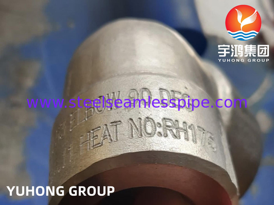 ASTM A182 F53 S32750 Super duplex de aço inoxidável 90Deg Elbow
