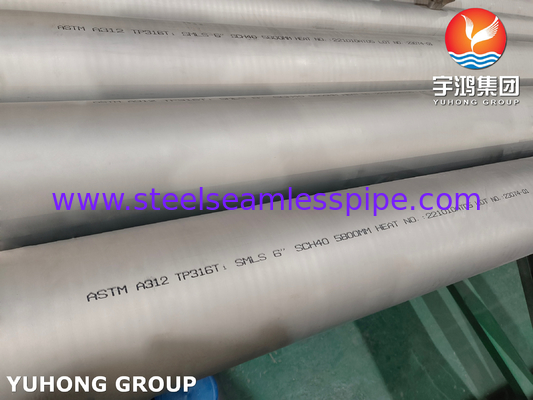 ASTM A312 TP316L Tubo sem costura de aço inoxidável para petróleo, gás