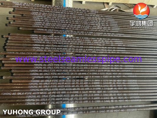 ASTM A335 P5 / X11CrMo5 Tubo sem costura de aço ligado Tubo de caldeira de alta pressão