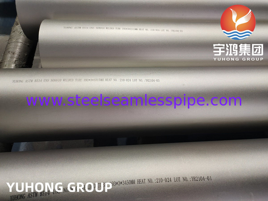 ASME SB514 Incoloy 800H Tubos de solda de ligas de níquel-ferro-cromo de aço para serviço corrosivo geral