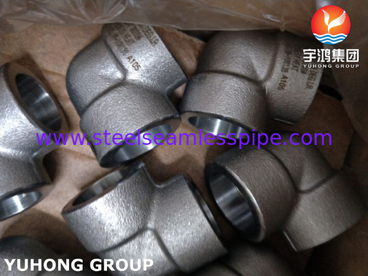 ASTM A105 Acessórios de aço carbono Socket Weld 90Deg LR Elbows 3000LBS ASME B16.11