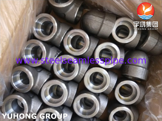 ASTM A105 Acessórios de aço carbono Socket Weld 90Deg LR Elbows 3000LBS ASME B16.11