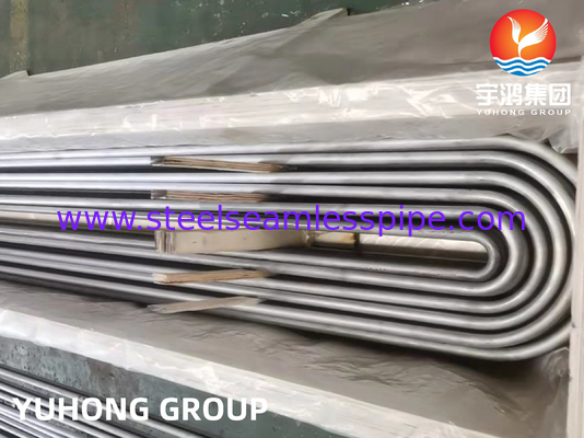 ASME SA213 TP347 TP347H Tubo de dobra em U de aço inoxidável ET/HT para trocador de calor